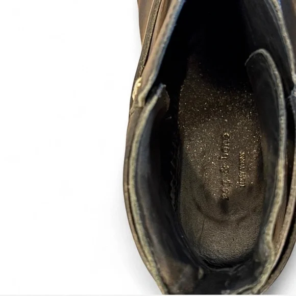 Rag & Bone Black Leather Moto Ankle Boots Size 6 EU 36 Handmade in Italy - Picture 7 of 15